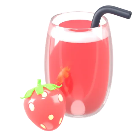 Strawberry Juice  3D Icon