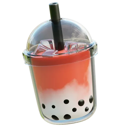 Strawberry milkshake  3D Icon