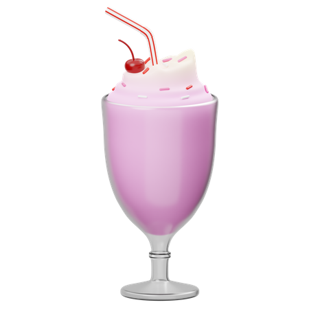 Strawberry Milkshake  3D Icon