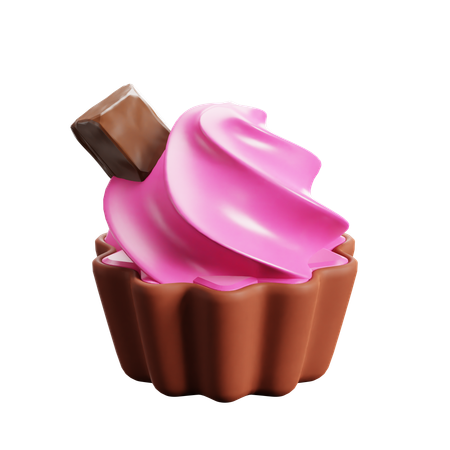 Strawberry Muffin  3D Icon