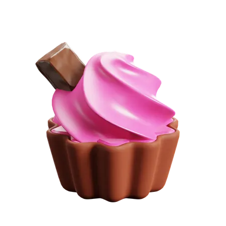 Strawberry Muffin  3D Icon
