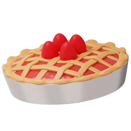 Strawberry Pie  3D Icon