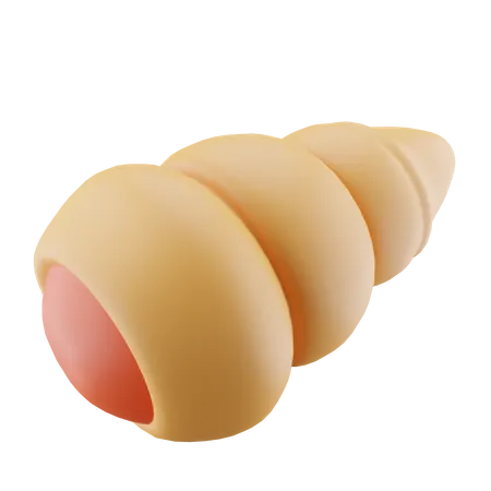 Strawberry Roll Bread 3D Icon