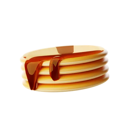 Strawberry Sauce Pancakes  3D Icon