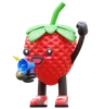 Strawberry Shouts Into A Megaphone