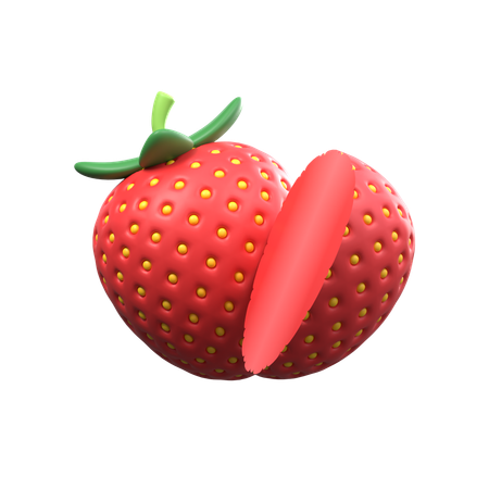 Strawberry Slices  3D Icon