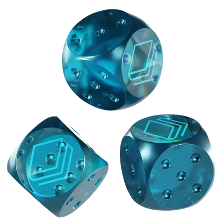 Strax Glass Dice Crypto  3D Icon