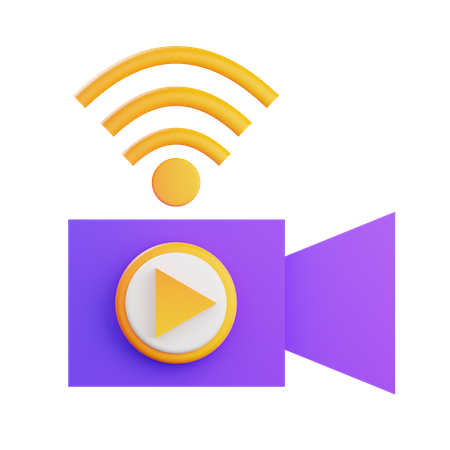Fluxo de vídeo  3D Icon