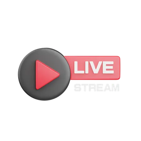 Stream Live  3D Icon