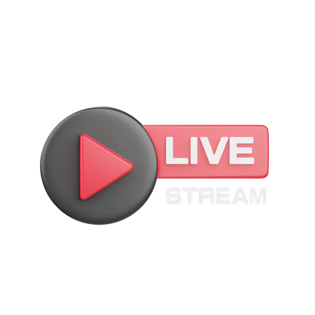 Stream Live  3D Icon