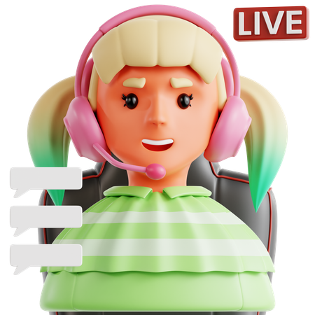 Diffuseur en direct  3D Icon