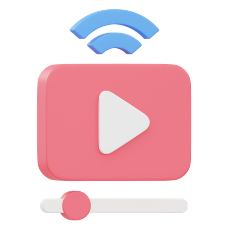 Streaming  3D Icon
