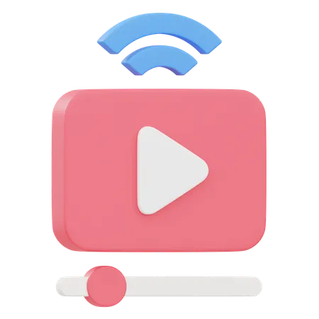 Streaming  3D Icon