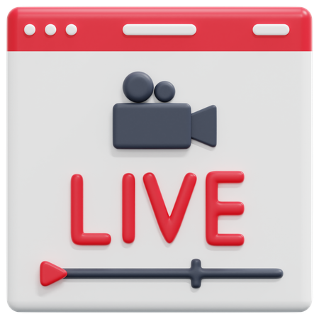 Streaming  3D Icon
