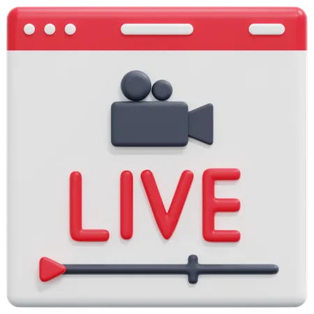Streaming  3D Icon
