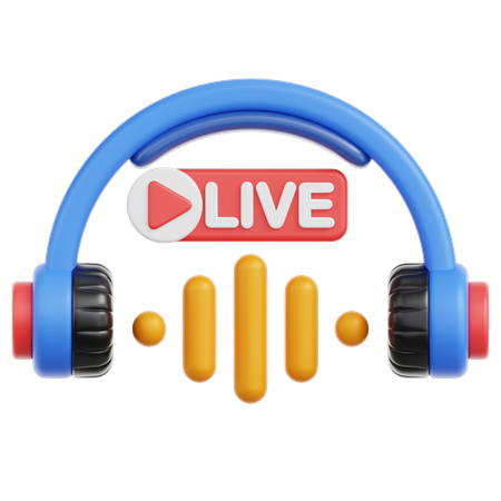 Streaming Audio  3D Icon