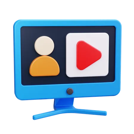 Transmissão de vídeo  3D Icon