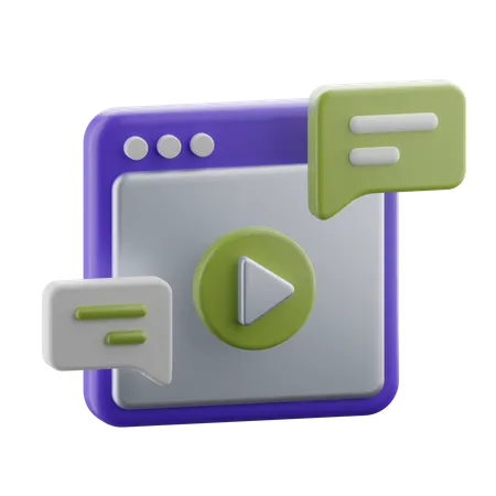 Transmissão de vídeo  3D Icon