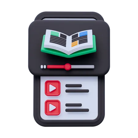 Streaming Learning  3D Icon