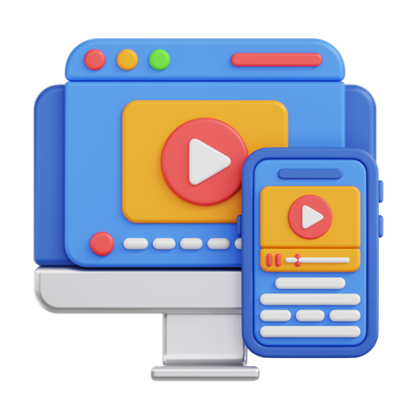 Streaming Platforms  3D Icon
