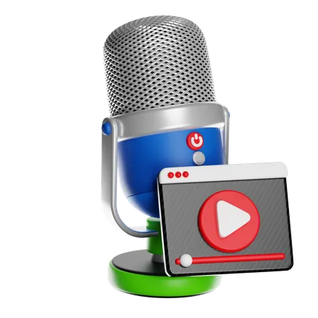 Streaming Podcast  3D Icon