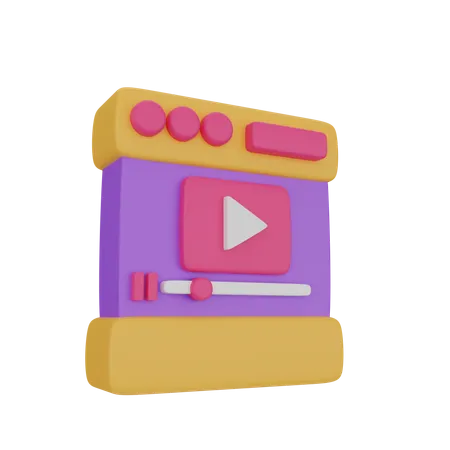Streaming vidéo  3D Icon