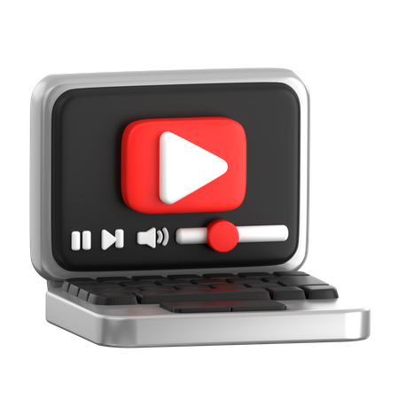 Streaming vidéo en ligne  3D Icon