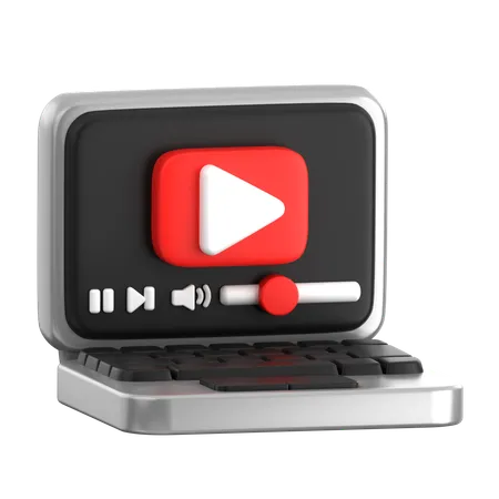 Streaming vidéo en ligne  3D Icon