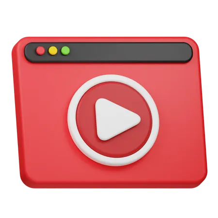 Streaming Website  3D Icon