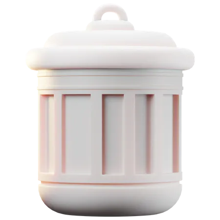 Street Garbage Container  3D Illustration