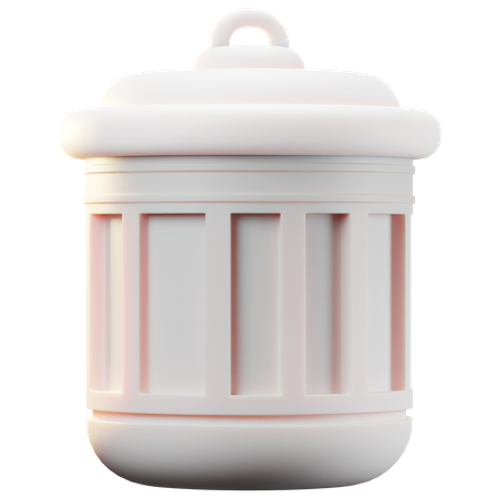 Street Garbage Container  3D Illustration