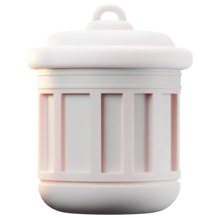 Street Garbage Container 3D Illustration