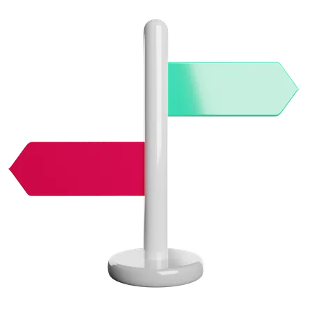 Street Sign Direction 3D Icon