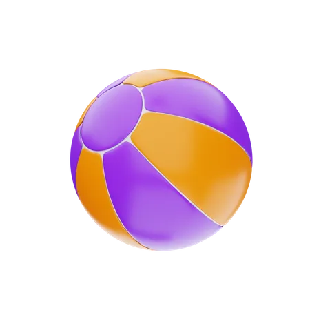 Gestreifter Wasserball  3D Icon