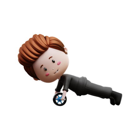 Strength Training With Abs Rollers  3D Icon