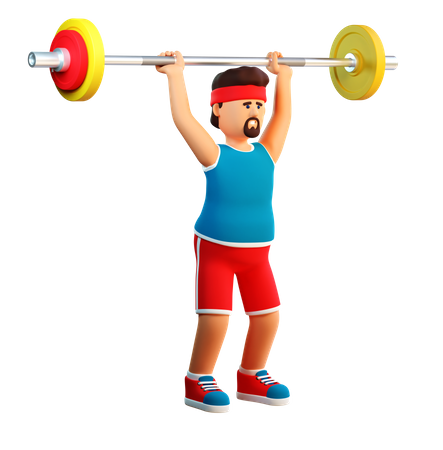Strength Training With Barbells  3D Icon