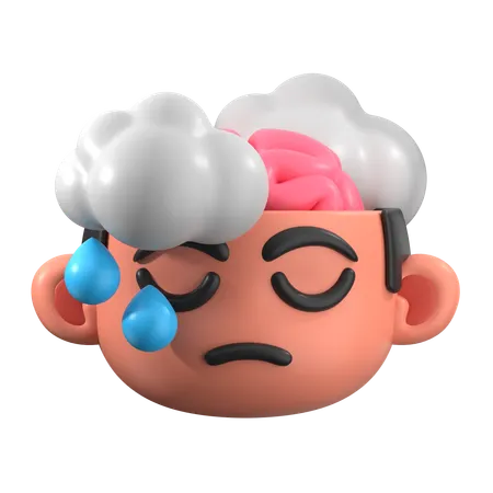 ストレスクラウド 3D Icon