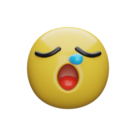 Stress Emoji 3D Illustration