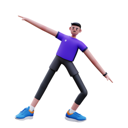 Stretching  3D Icon