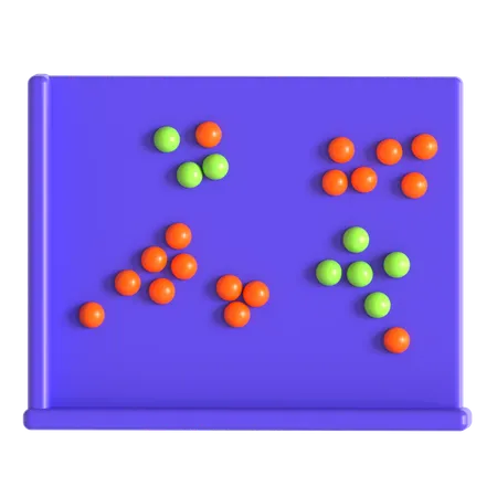 Streudiagramm  3D Icon