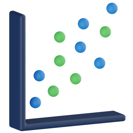 Streudiagramm  3D Icon