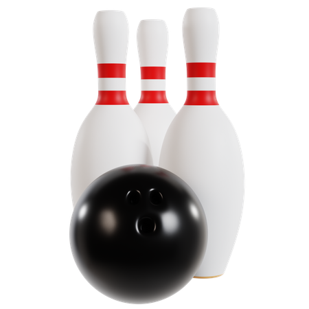 Strike In Bowling Action  3D Icon