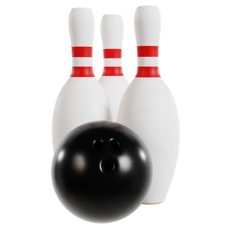 Strike In Bowling Action  3D Icon