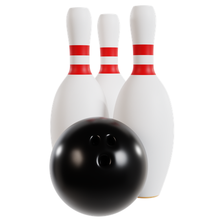 Strike In Bowling Action  3D Icon