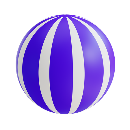 Strip Ball 3D Illustration