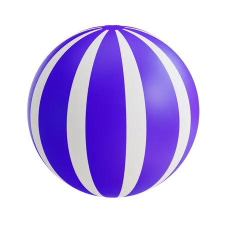 Strip Ball  3D Illustration