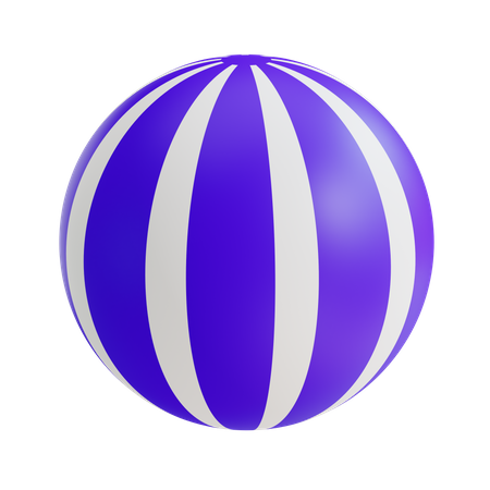 Strip Ball  3D Illustration