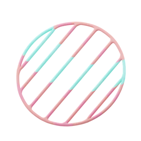 Strip Circle  3D Icon