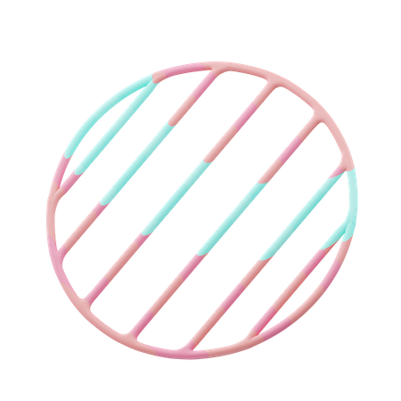 Strip Circle  3D Icon