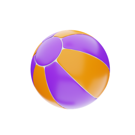 Stripe Beach Ball  3D Icon